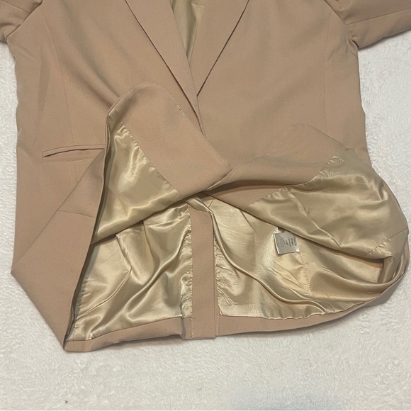 Blazer Classic Light Khaki Tan Double Button Front Women's Large - Picture 5 of 7